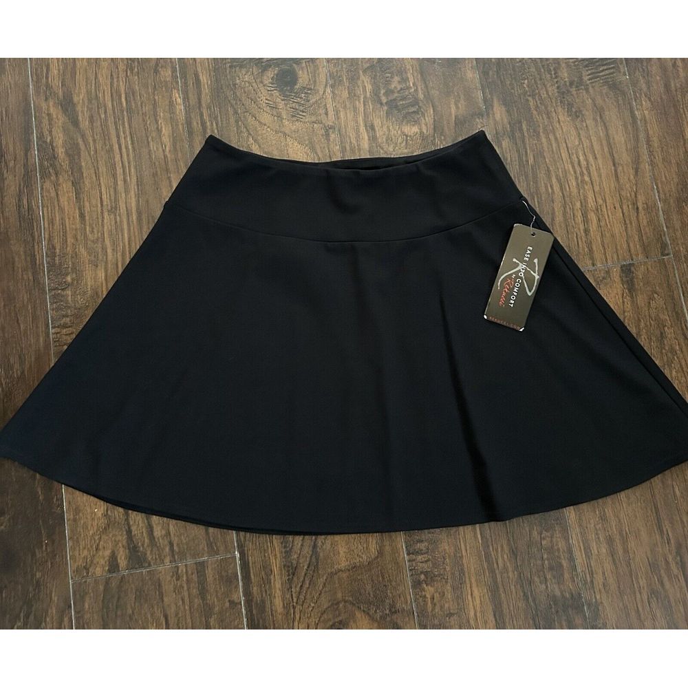 Rekucci Womens Fit 'n Flare Mini Skirt Black M NWT